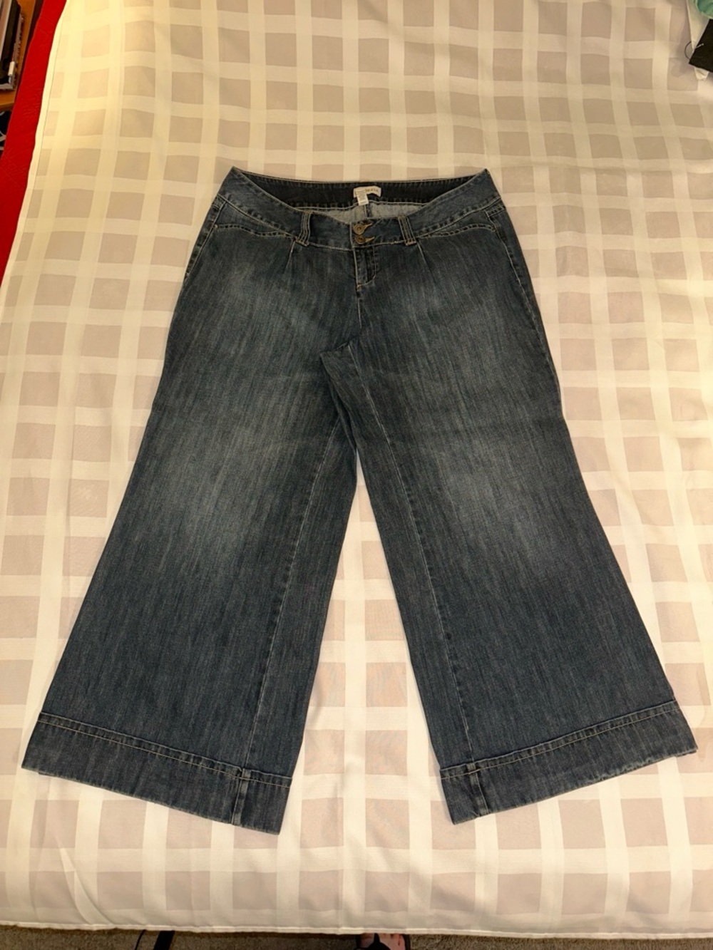 Vintage Wide Leg Venezia Dark Wash Denim Jeans